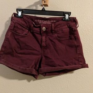 American eagle midi high waisted shorts